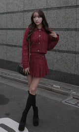 ツイードチェックプリーツミニスカート – Darich (ダーリッチ)