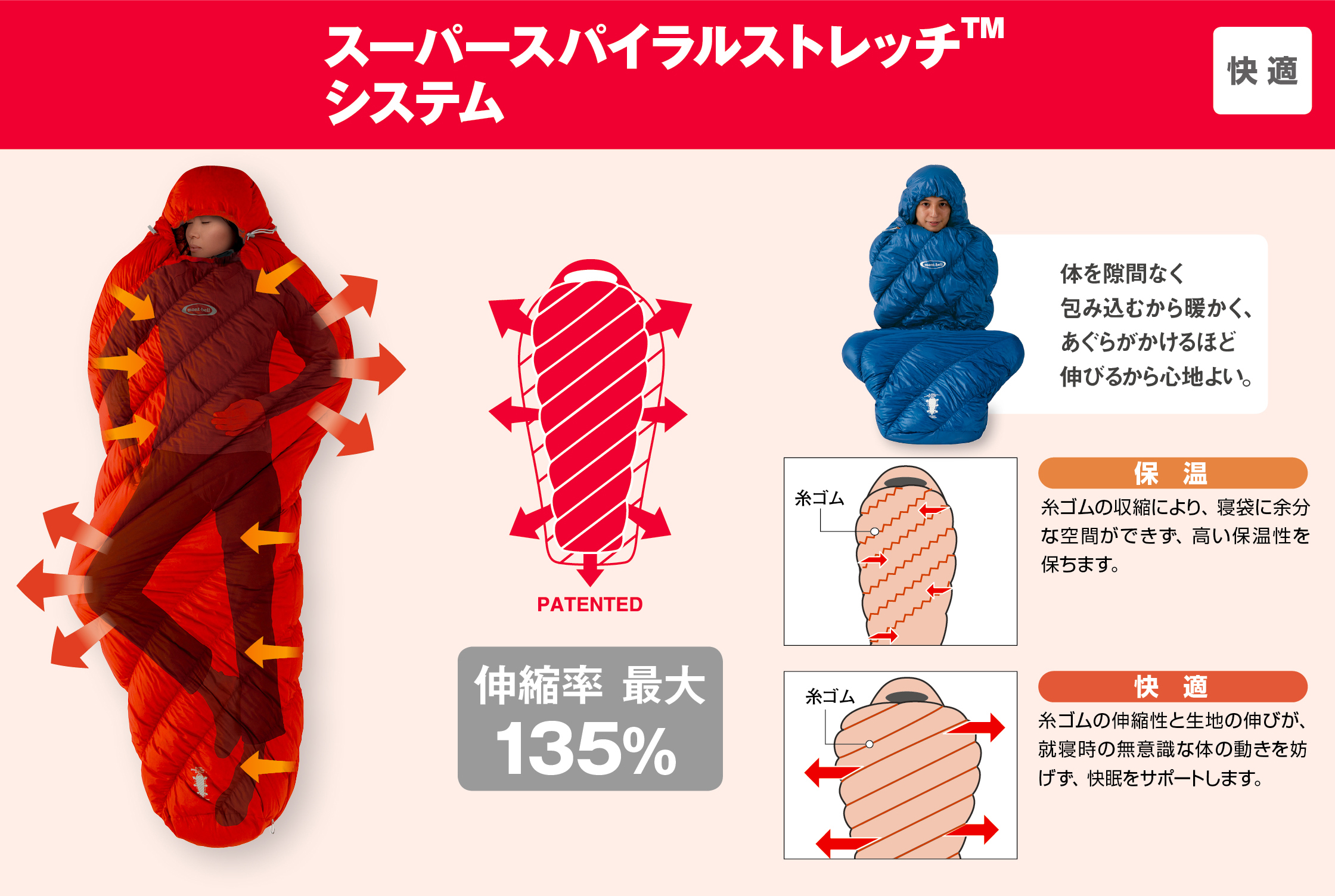 ≪モンベル≫シームレス ダウンハガー800 #3 商品詳細│登山用品専門店