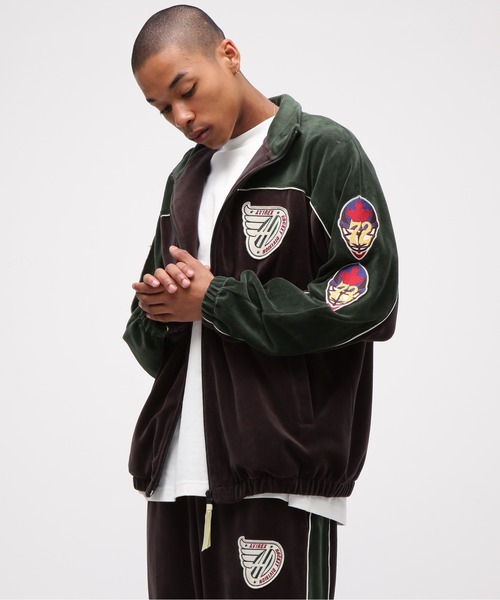 AVIREX ベロアジャージ セットアップ 黒 AVIREX アヴィレックス ベロア