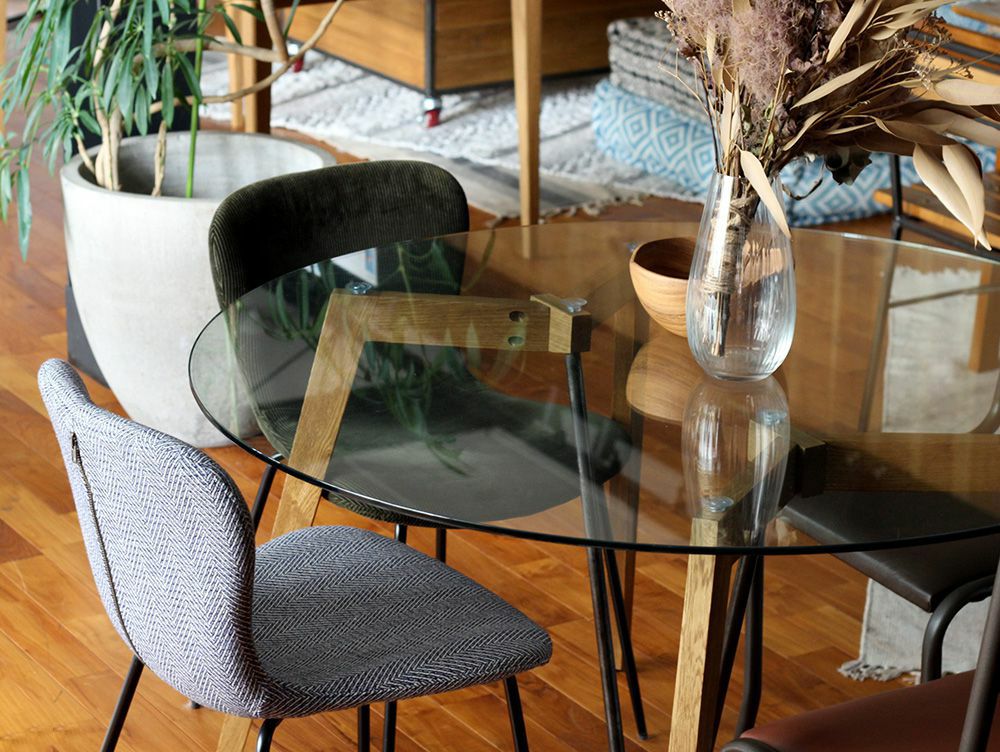 送料無料】Gノット ガラス テーブル 1200 ラウンド - a.depeche