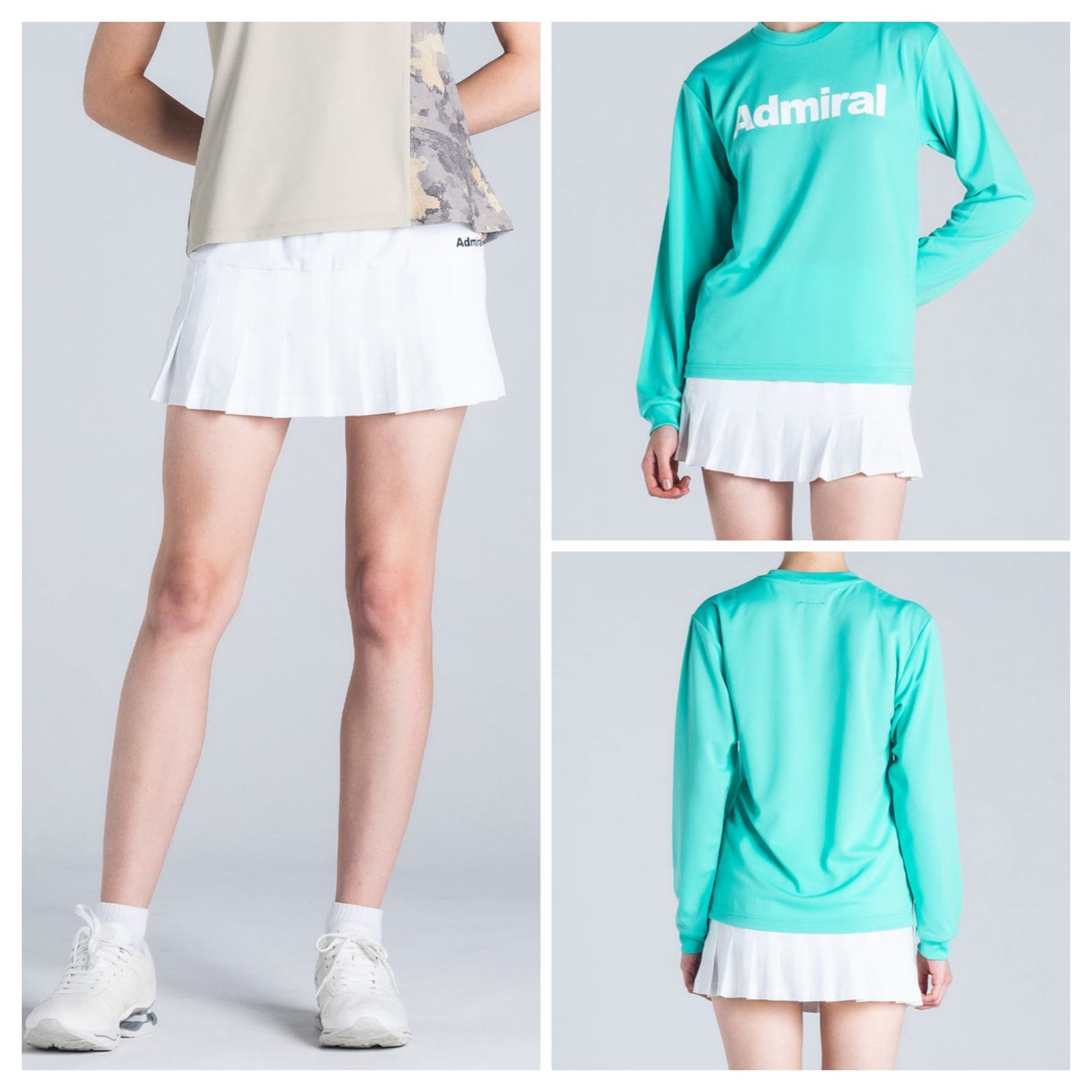 Admiral シャツとスコートセット Admiral テニスウェア スカート