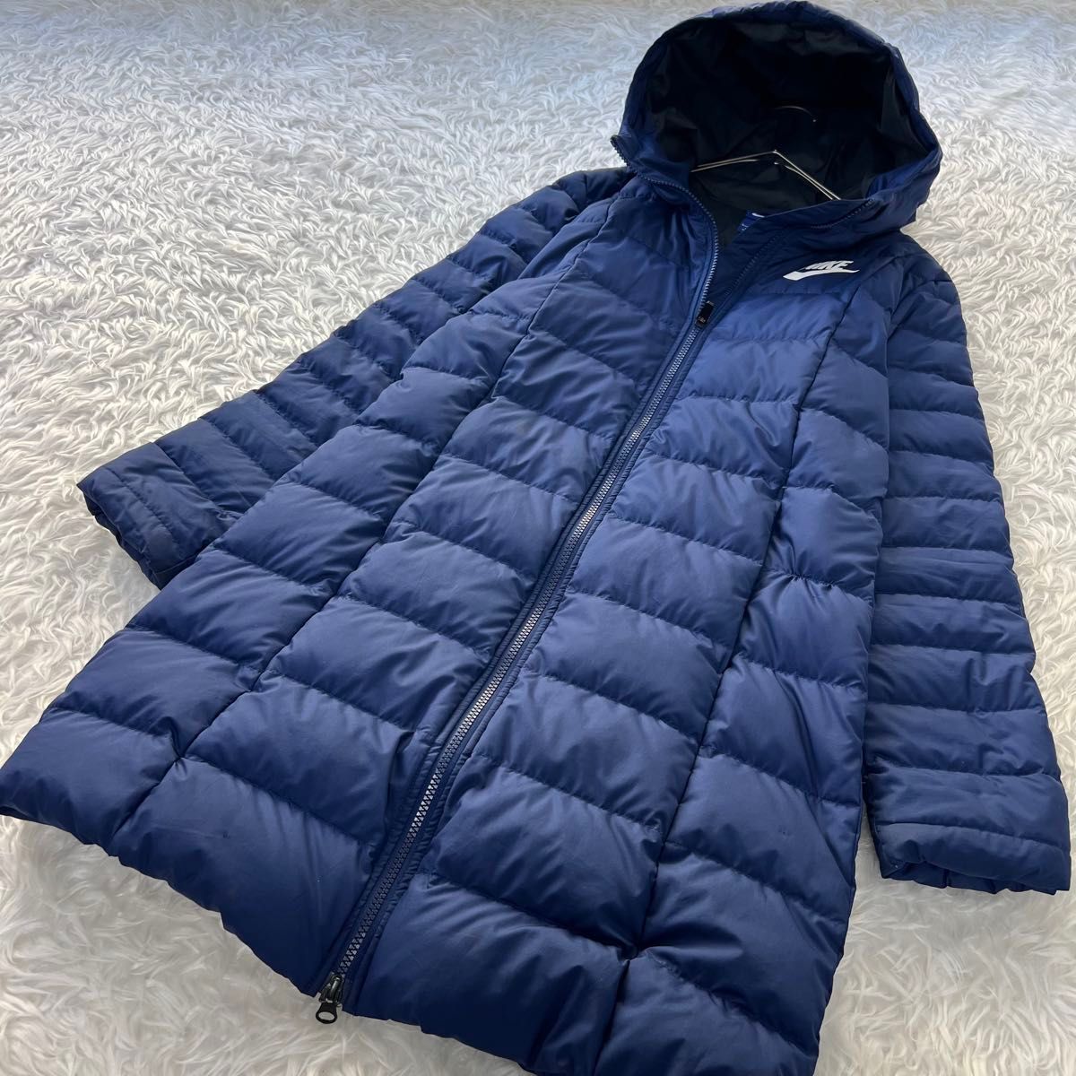 NIKE/ナイキ 男女兼用 ロングタウンコート ベンチコート ネイビー S