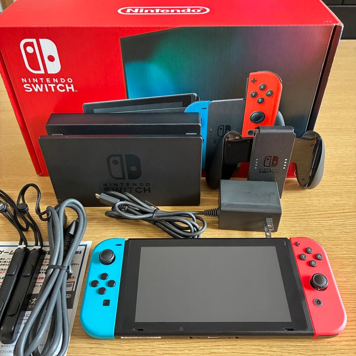 美品】Nintendo Switch 本体 バッテリー強化版 保護フィルム SDカード