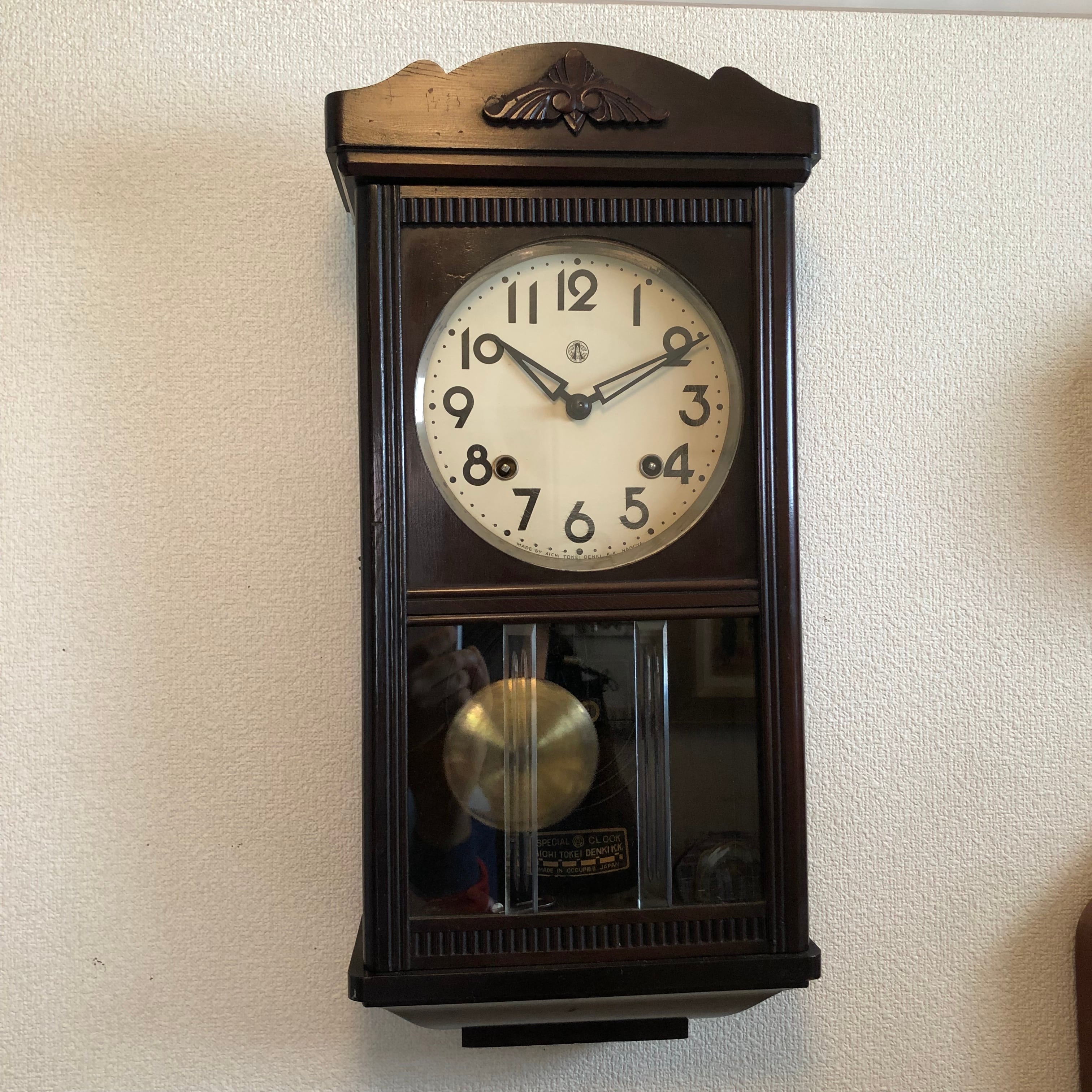 昭和レトロ 愛知時計 宮型ボンボン時計 オーバーホール済み稼働品