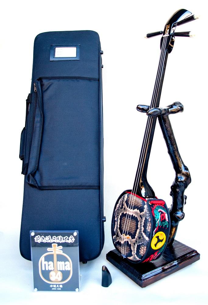 沖縄 三線 蛇本革 ハードケース付き 付属品多数 おすすめ 初心者