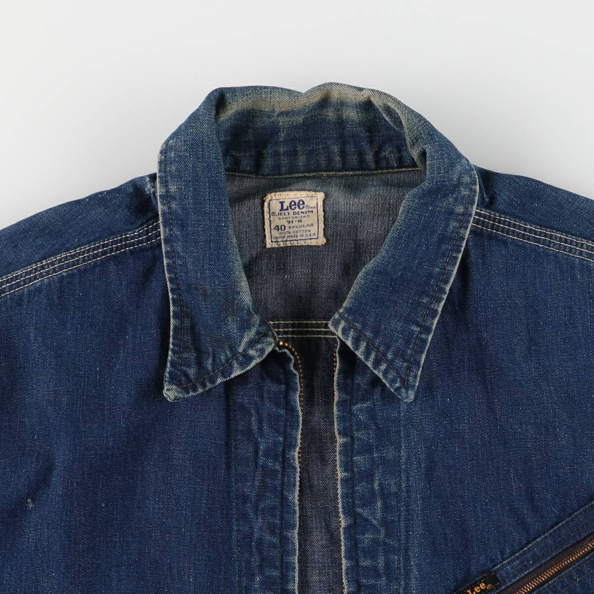 古着 60年代 リー Lee 91-B デニムジャケット USA製 メンズM相当