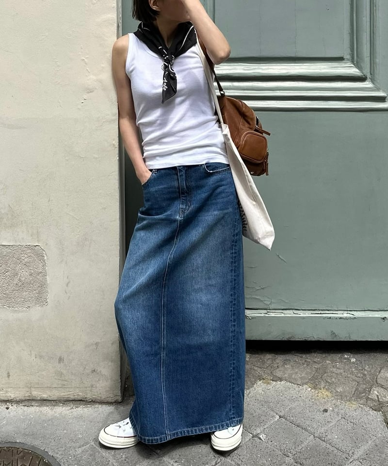 ok.soon×piccadilly OGC DENIM MAXI SKIRT | ok.soon