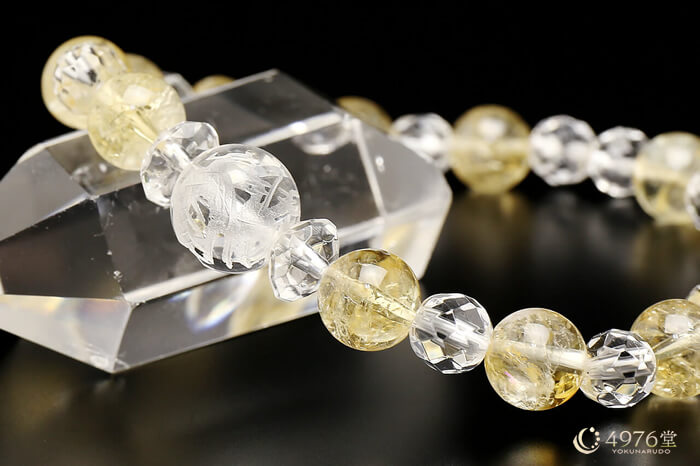 シトリン・青龍水晶 ブレスレット ｜ 天然石通販の4976堂