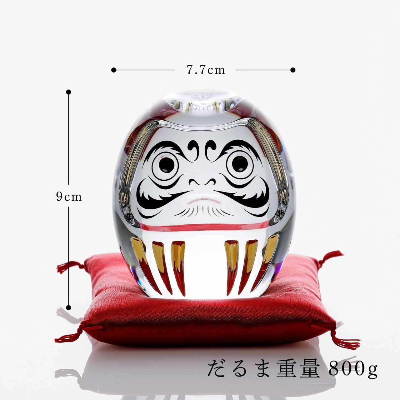 Baccarat バカラ ダルマ 座布団付き 名入れ彫刻代込み 名入れ 彫刻