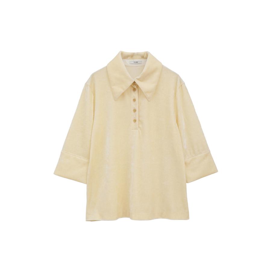 CLANE（クラネ） 正規商品 クラッシュ ベロア ポロトップス CRUSHED