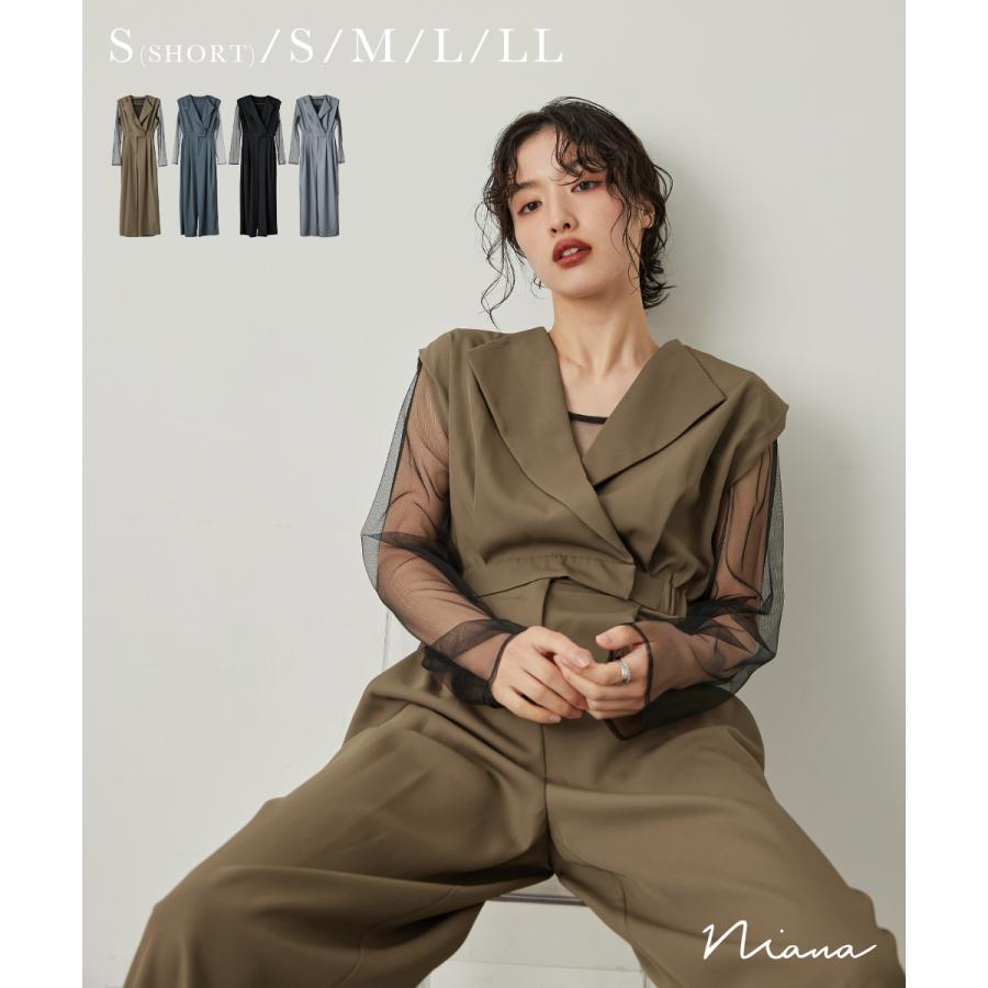 niana（ニアナ） スタンドアウトカラーオールインパンツ パーティー