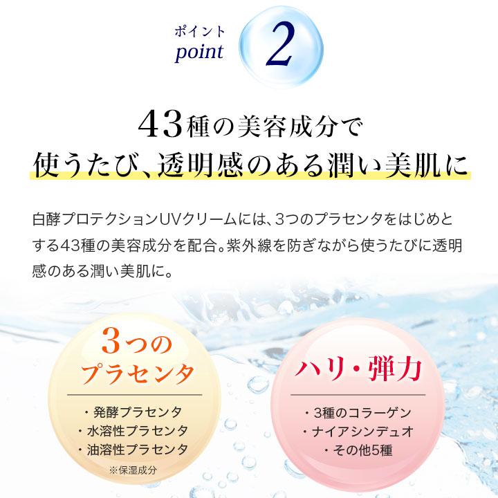 白酵（HAKKOH） 日焼け止め プロテクション UVクリーム 50g 1個 SPF50+