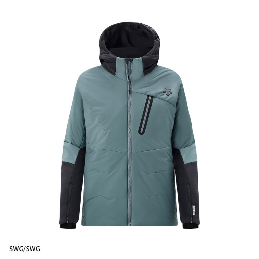 高機能】デサント スキージャケット モーション3D ヒートナビ 総柄 青