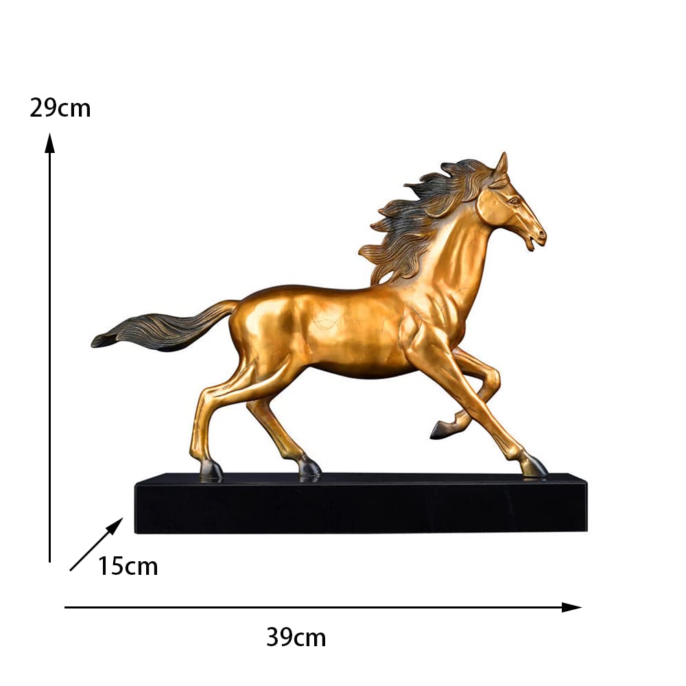 Amazon.co.jp: YouFine 走る馬のブロンズ彫刻 大理石ベース付き