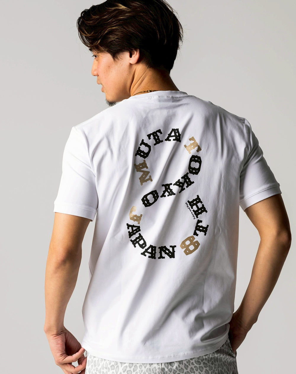 LOG RAP BY KATIN ロゴ&バックプリントTシャツ M ホワイト LOG RAP BY
