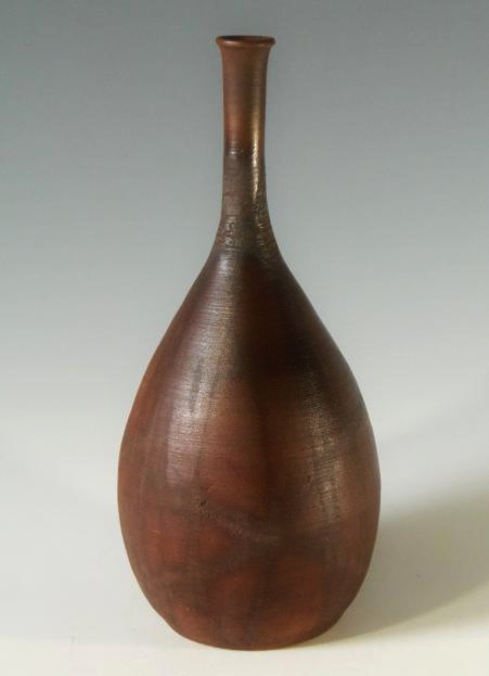 備前焼 小山末廣 徳利 花入 一輪挿 骨董 花器 備前焼 小山末廣 徳利 花