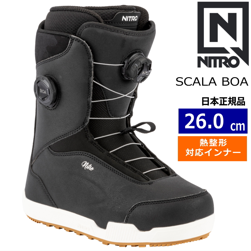 25-26 NITRO SCALA BOA カラー:Black 26cm ナイトロ スカラ レディース