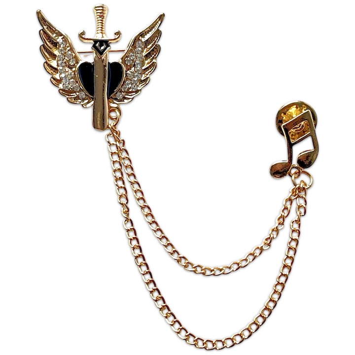 MOORN（モーン） ラペルピン メンズ チェーン ブローチ ピンブローチ