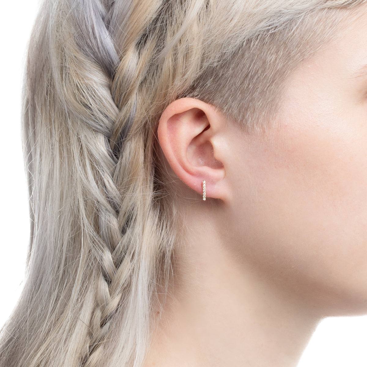 GOSSAMER ステープル ダイヤモンド ピアス