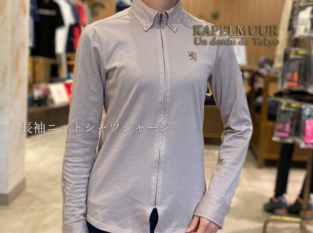 カペルミュール フランネルニットシャツジャージkpls1039-GRY