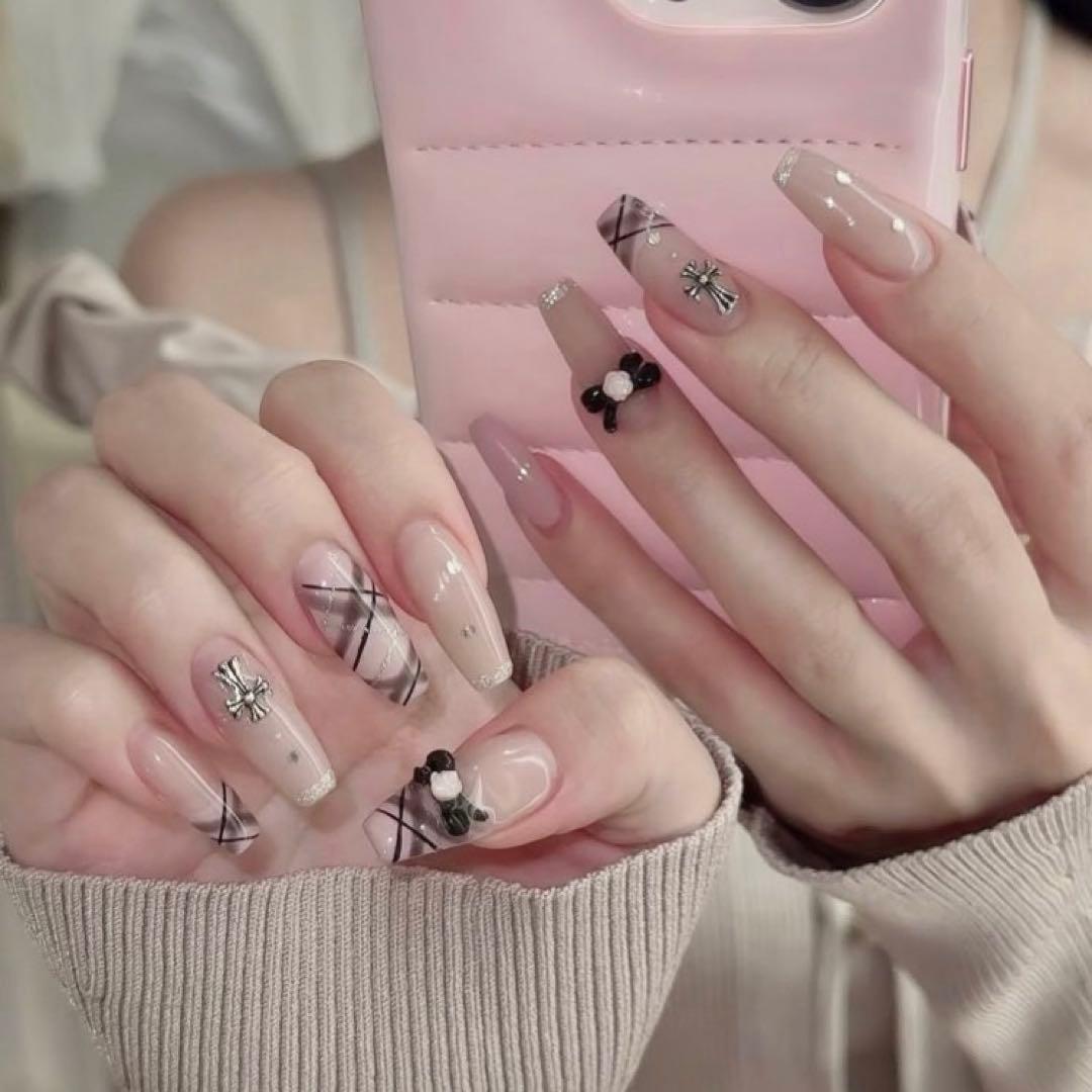 ネイルチップ　セット ネイル ジェルチップ チップ ネイルチップ 付け爪 クリア ショート