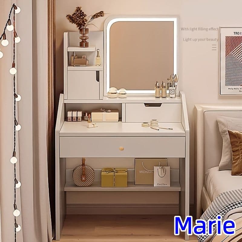 コンパクトかわいいドレッサー フレンチナチュラルスタイル ミラーライト付き女性用 楽天市場】＼2026マラソン限定☆限定10%クーポン爆売中！／ドレッサー