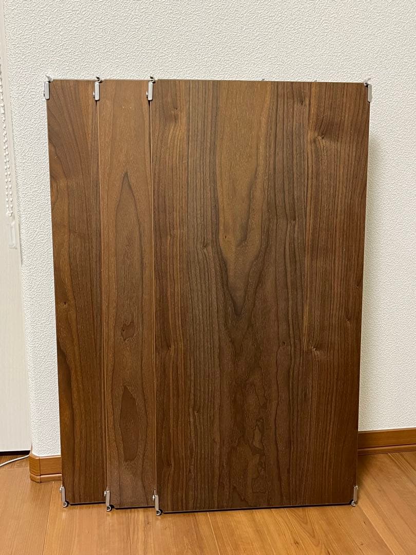 無印良品 ステンレスユニットシェルフ 追加棚　ウォールナット材 84cm幅用3枚 ステンレスユニットシェルフ ウォールナット材棚セット ワイド 中