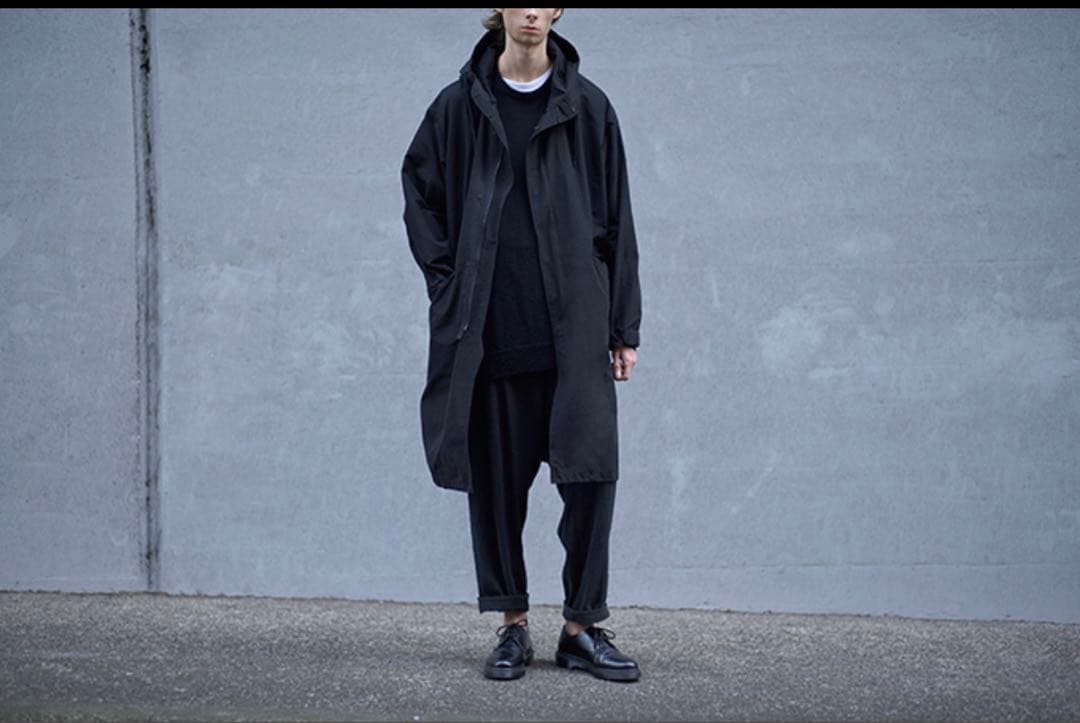 83,500【COMOLI】 Cotton Nyron Hooded Coat COMOLI) Cotton Nylon Military Hooded Coat (C03-04010) | COMOLI