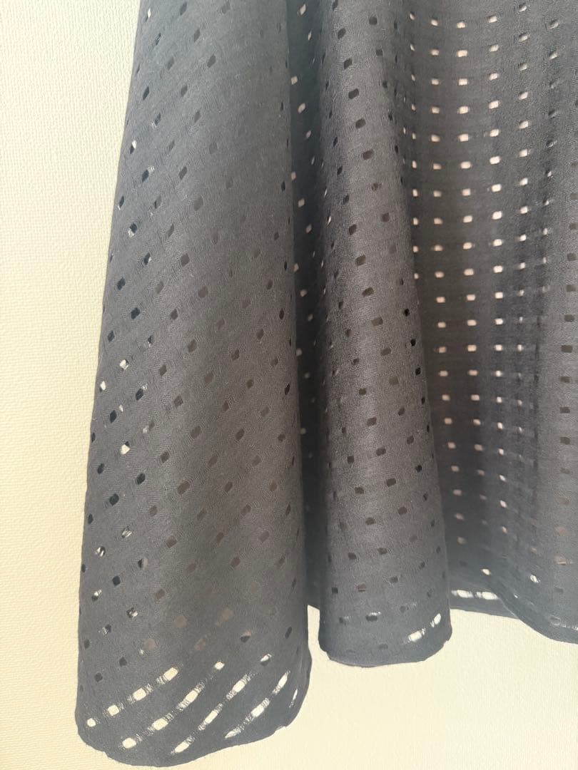 極美品 foxeyウール素材エリススカートブラック 希少サイズ42