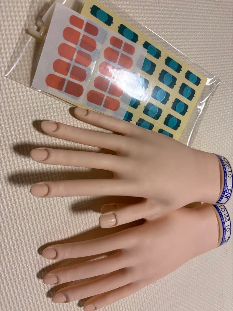 【一度のみ使用】　ネイリスト技能検定試験用　JNEC認定モデルハンド　セット bright08_230601-3m