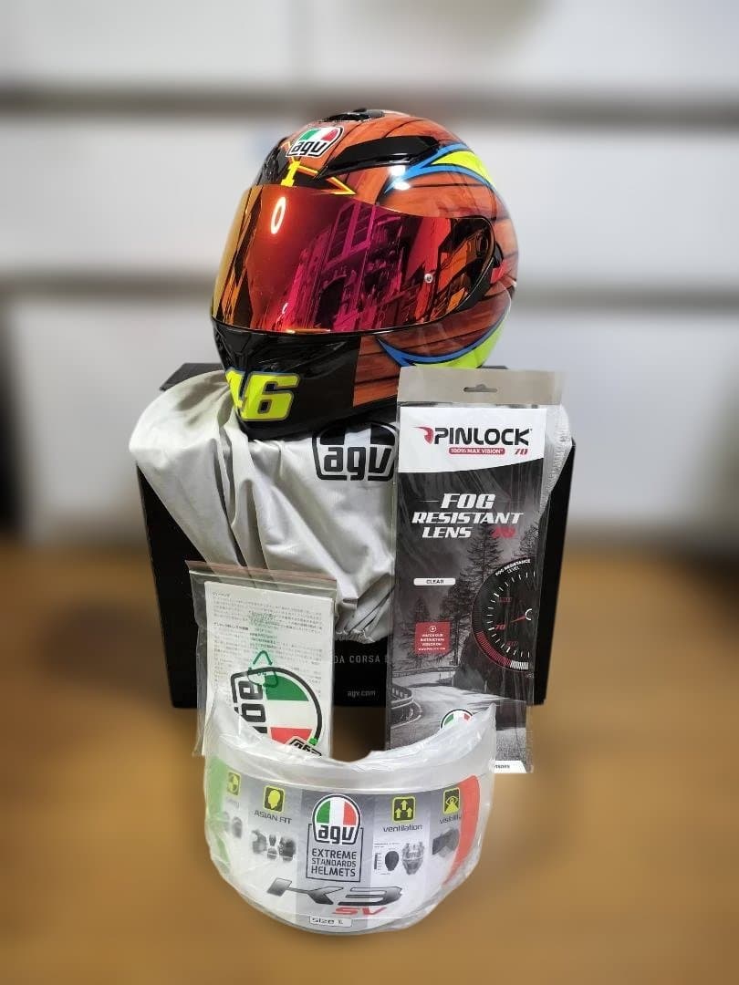 AGV K3 SV XLサイズ ROSSI MUGELLO シールド2枚付き AGV K3 Rossi Mugello 2018 Helmet | XtremeHelmets.com