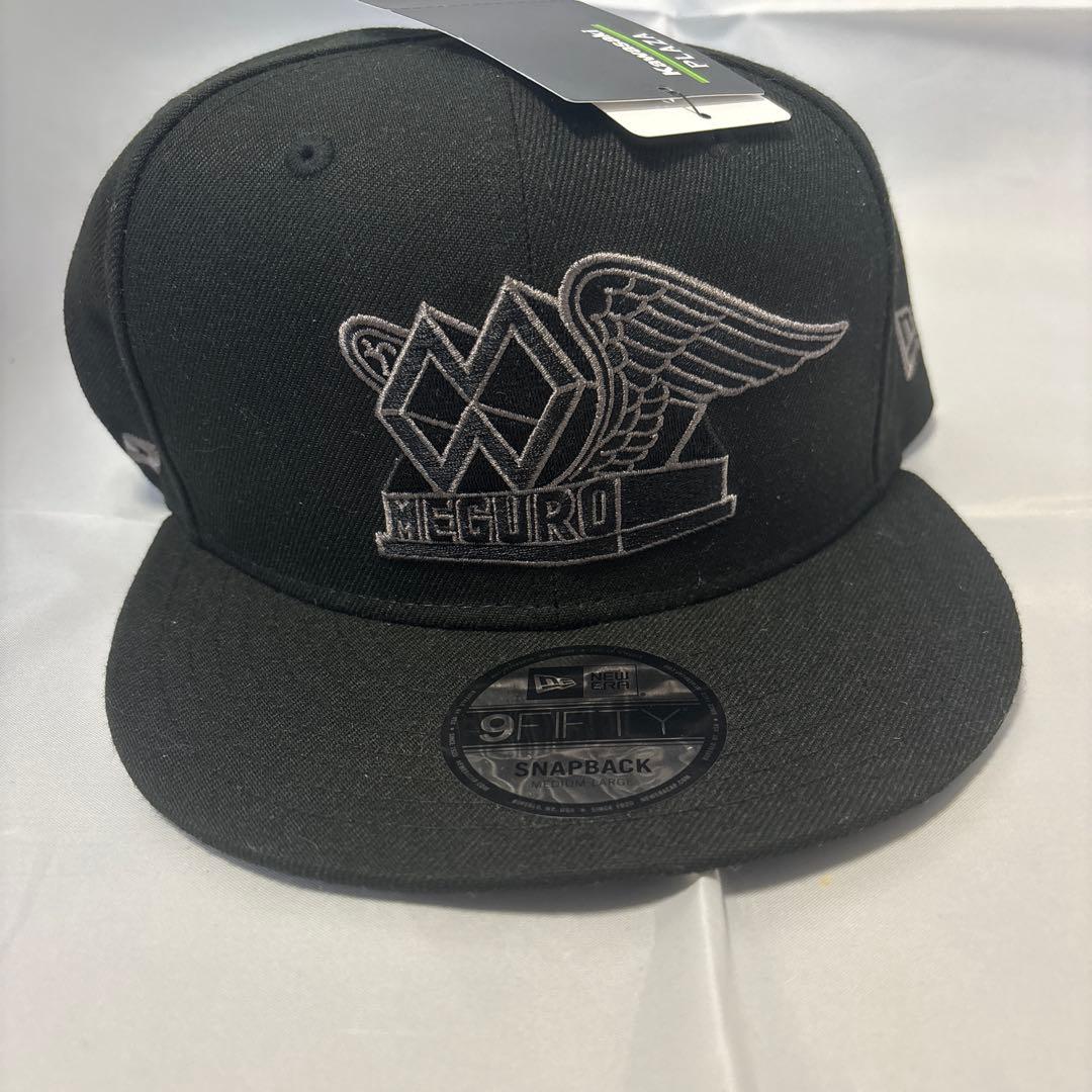 レア！　カワサキ　メグロ✖️ニューエラ　キャップ 中古品】【メンズ】 NEWERA×KAWASAKI ニューエラ×カワサキ メグロ SNAP