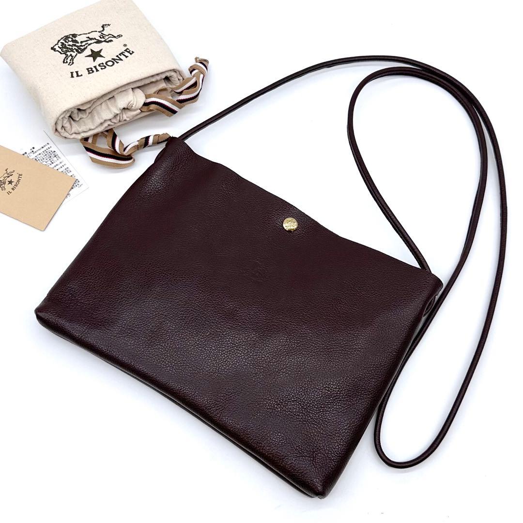 極美品✨ILBISONTE イルビゾンテ クロスボディバッグ 牛革 Dブラウン クロスボディバッグ | クロスボディ & ショルダーバッグ | バッグ