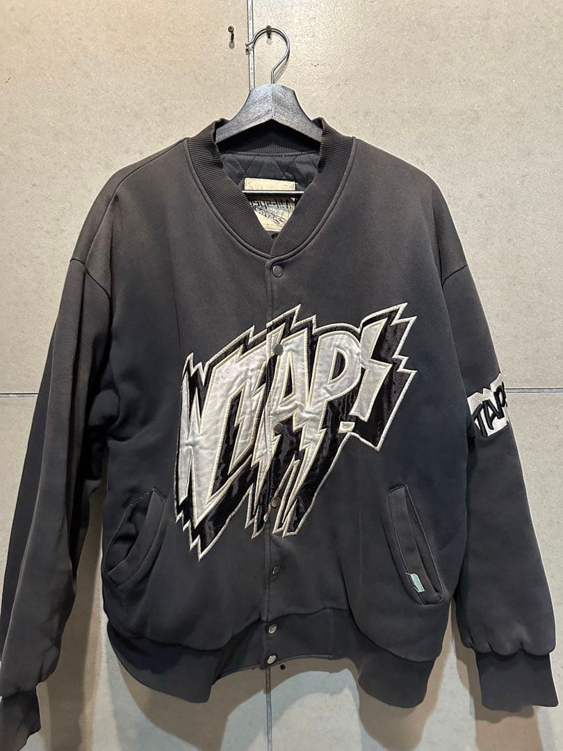 激レア　初期　WTAPS スタジャン　スウェット地 W)taps - WTAPS × Golden Bear 初期 スタジャン 袖レザー ワッペンの