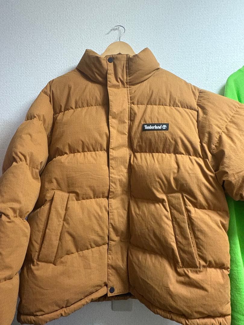 は*る様 Timberland ベージュ ダウンジャケット ティンバーランド ダウンジャケット L ベージュ - メルカリ