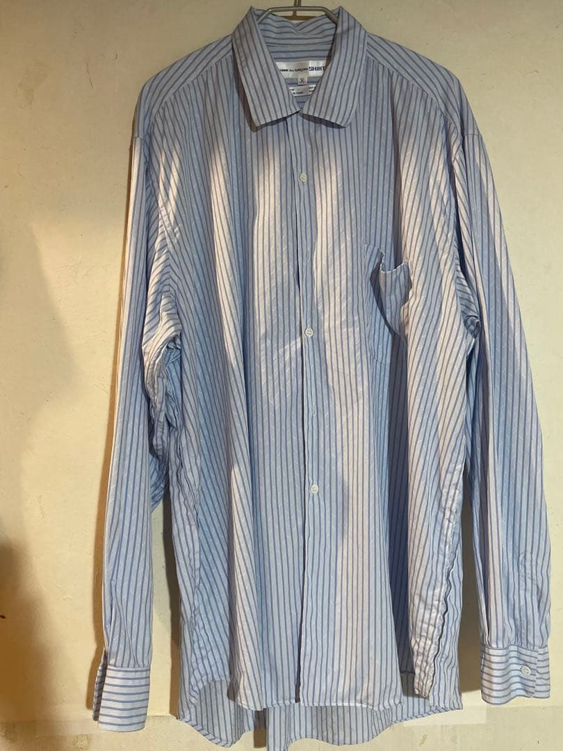 COMME des GARCONS SHIRT オーバーサイズ　ストライプシャツ コムデギャルソンCDG限定ストライプ・シャツ | コムデギャルソン