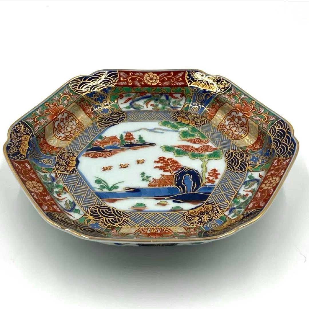☆素敵なお品☆】【新品】有田焼幸楽窯 錦色絵山水六角焼皿 - メルカリ